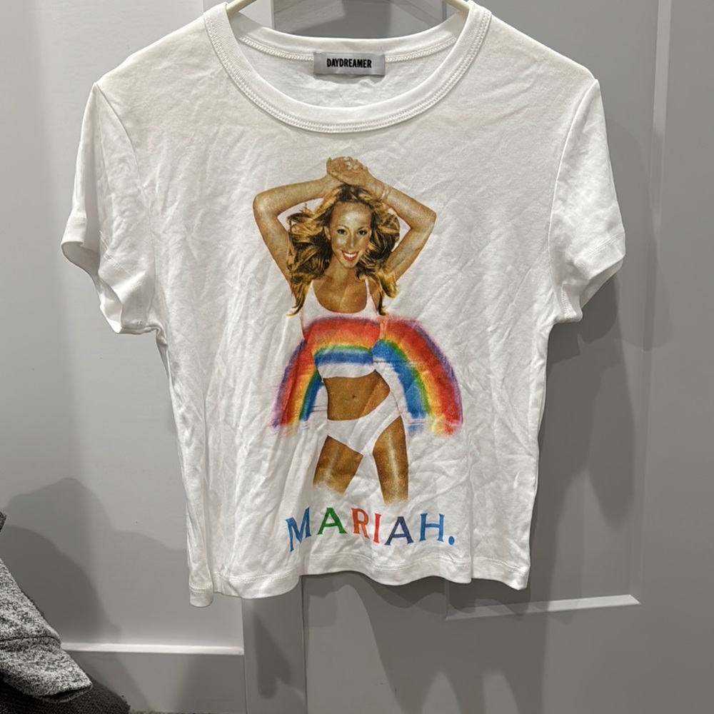 Daydreamer Mariah Graphic Tee with Rainbow Design